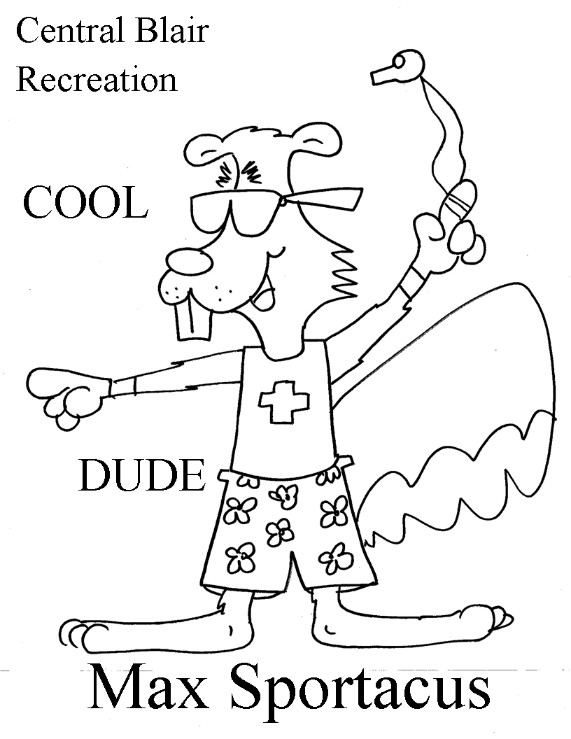 Max Lifeguard Coloring Page – Central Blair Recreation Commission